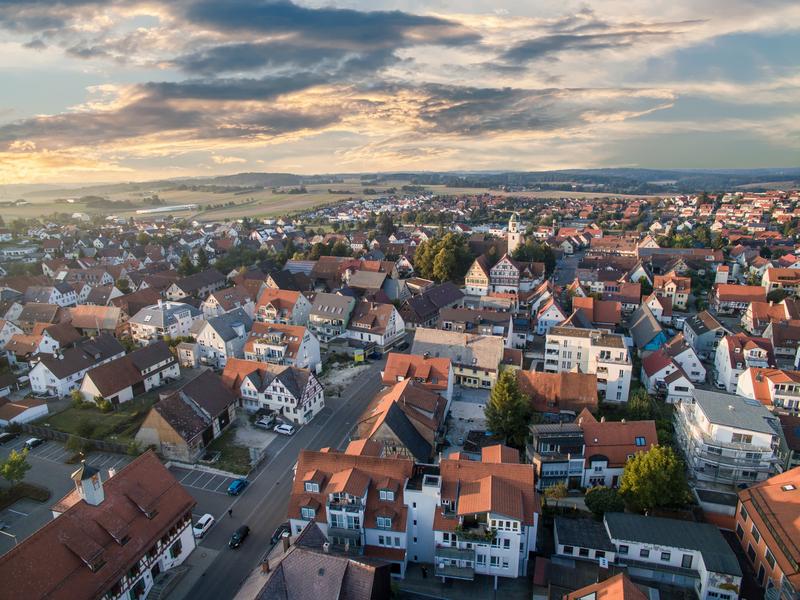 Luftbild Laichingen Innenstadt